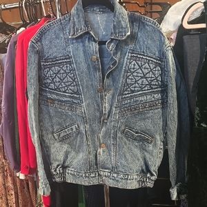 Vintage Blue Denim Jacket blackcat label size m l